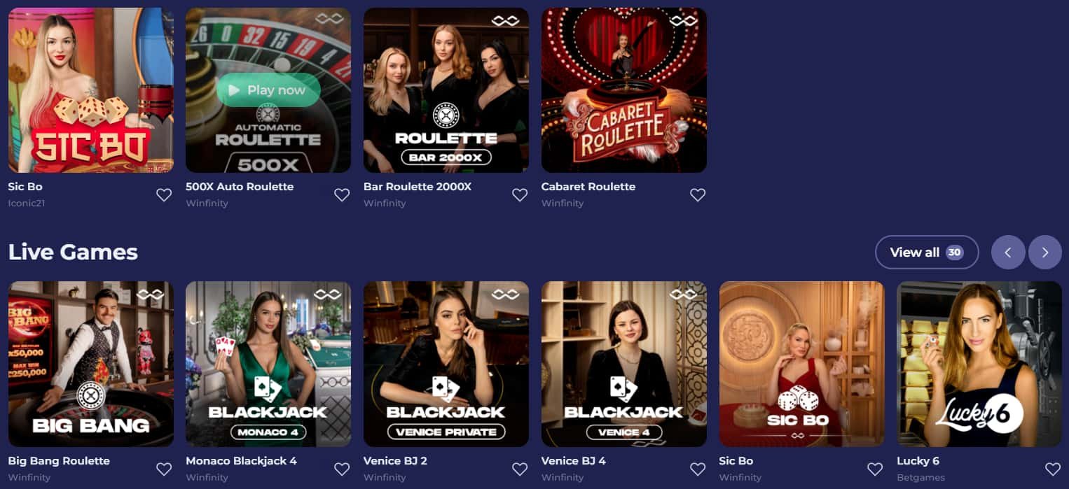 Bruno Casino - Live Casino