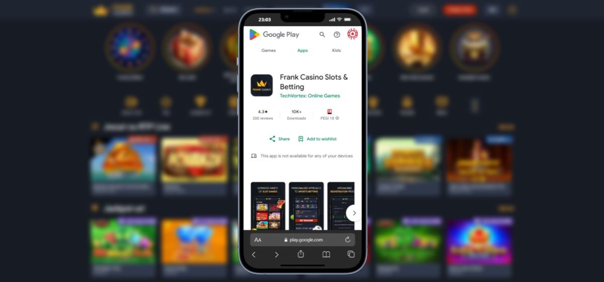 Experiență pe Mobil și Aplicație Frank Casino
