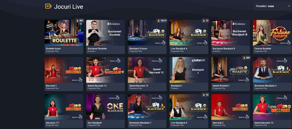 Jocuri Live cu Dealeri Frank Casino