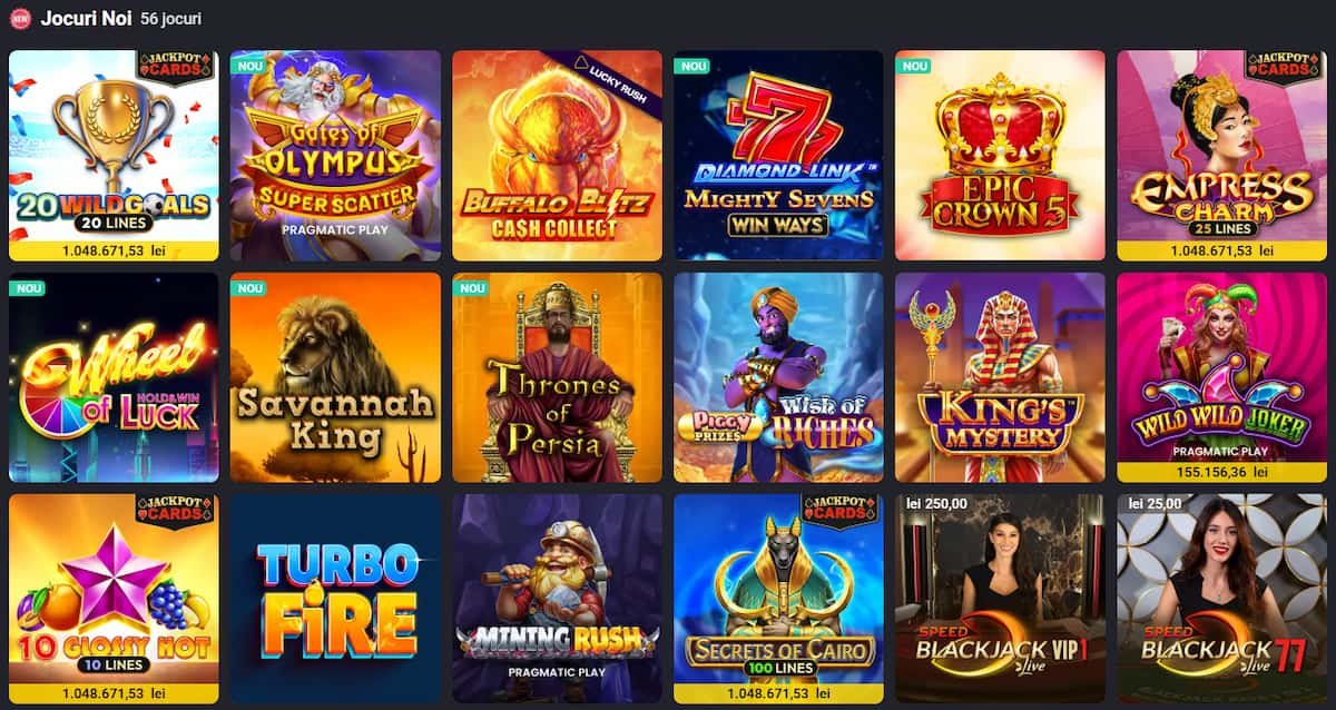 Jocuri noi și populare la Fortuna Casino Online